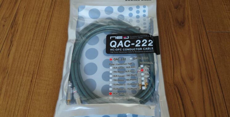 USB DACとスピーカー間で接続するRCAケーブル「QAC-222」に交換